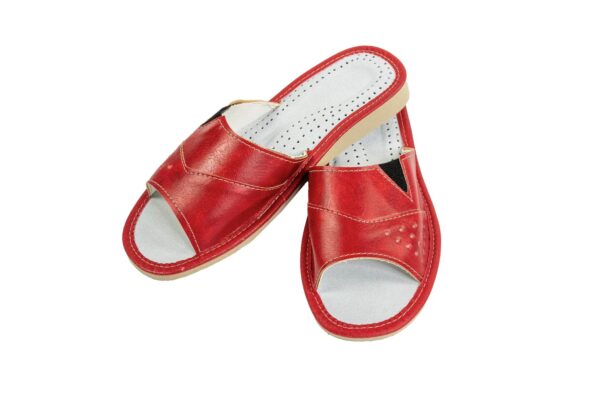 Women's Slippers - Red Open Slippers - Wojtyczka - 10 A