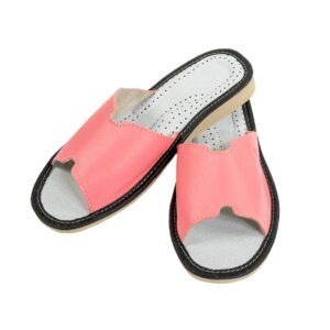 Women's Slippers - Pink salmon slippers Wojtyczka high quality -032 A