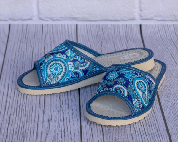 Ladies' slippers - Blue slippers