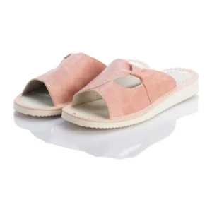 Pantofle Damskie – Brązowe Kapcie z Kokardą