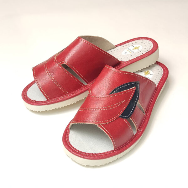 Ladies' Slippers – Red Slippers with embellishment