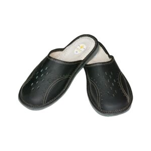 Men's Slippers - Classic Slippers in Full Black