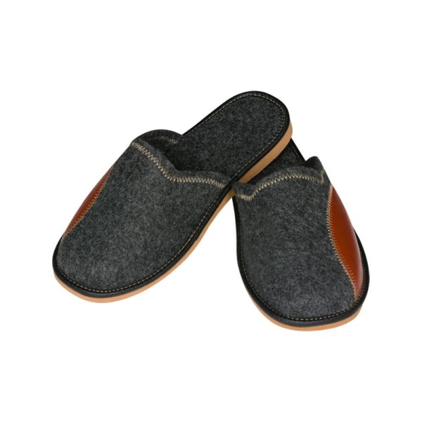 Men's slippers - Felt slippers with strengthening