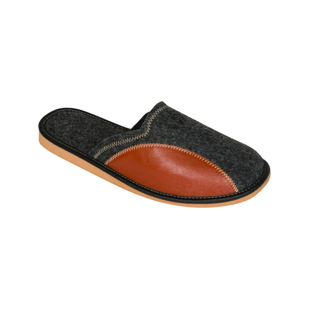 Pantofle Męskie - Kapcie filcowe z wzmocnieniem - obrazek 2