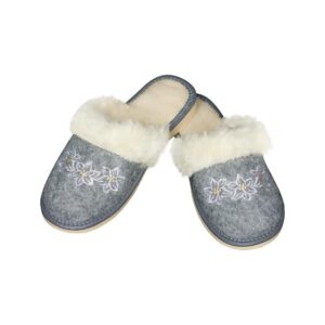 Ladies' Slippers - Felt Slippers with Woollen Fleece