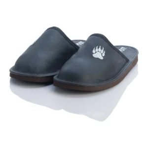 Pantofle Barefoot Damskie – Grafitowe Kapcie Domowe z Szerokim Przodem